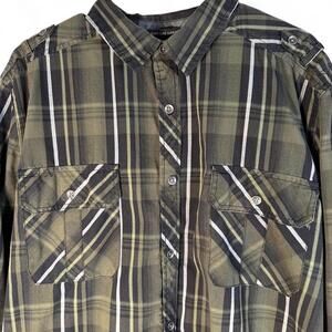 Rock & Republic Mens Plaid Button Up Shirt - XXL